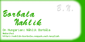 borbala nahlik business card